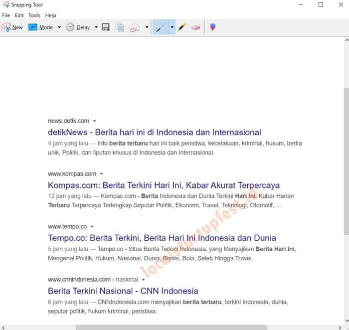 Cara Screenshot di Laptop dengan snipping tool 7