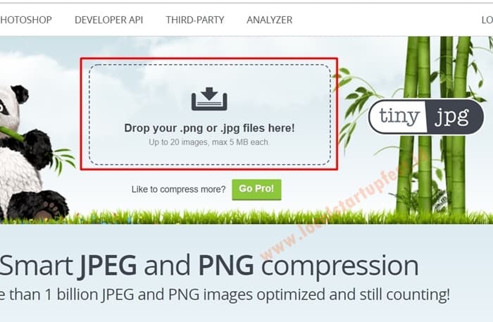 Mengecilkan ukuran foto online dengan tinyJPG 15