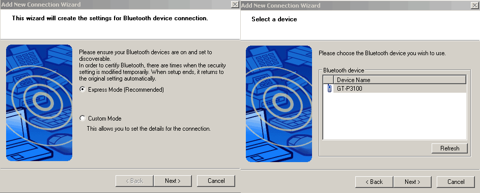 Samsung Bluetooth Tethering PC 1