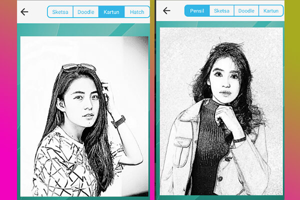 aplikasi edit foto jadi sketsa pensil hitam putih