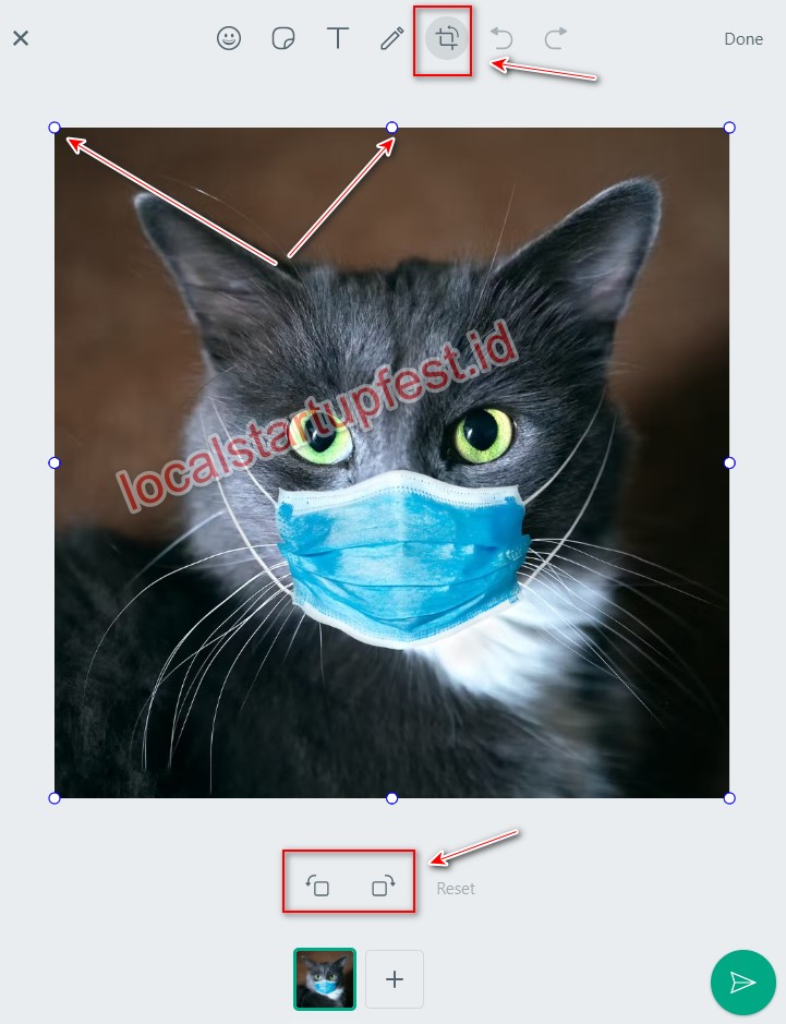 cara edit dan memutar gambar di whatsapp web