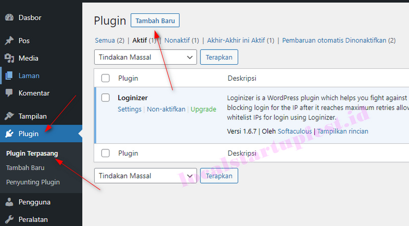 cara install plugin di cms worpress